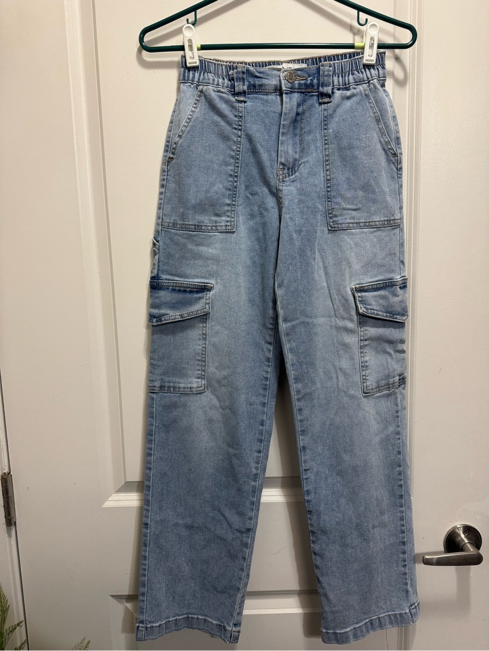 & Other Stories Light Blue Cargo Jeans - Relaxed Boyfriend Fit